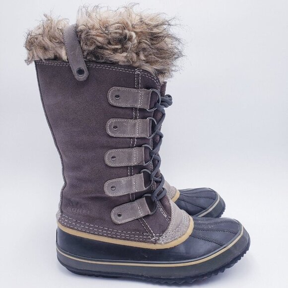 SOREL Womens Joan Of Arctic NL 1540-051 Gray Waterproof Snow Winter Boots Sz 10 - Picture 1 of 9
